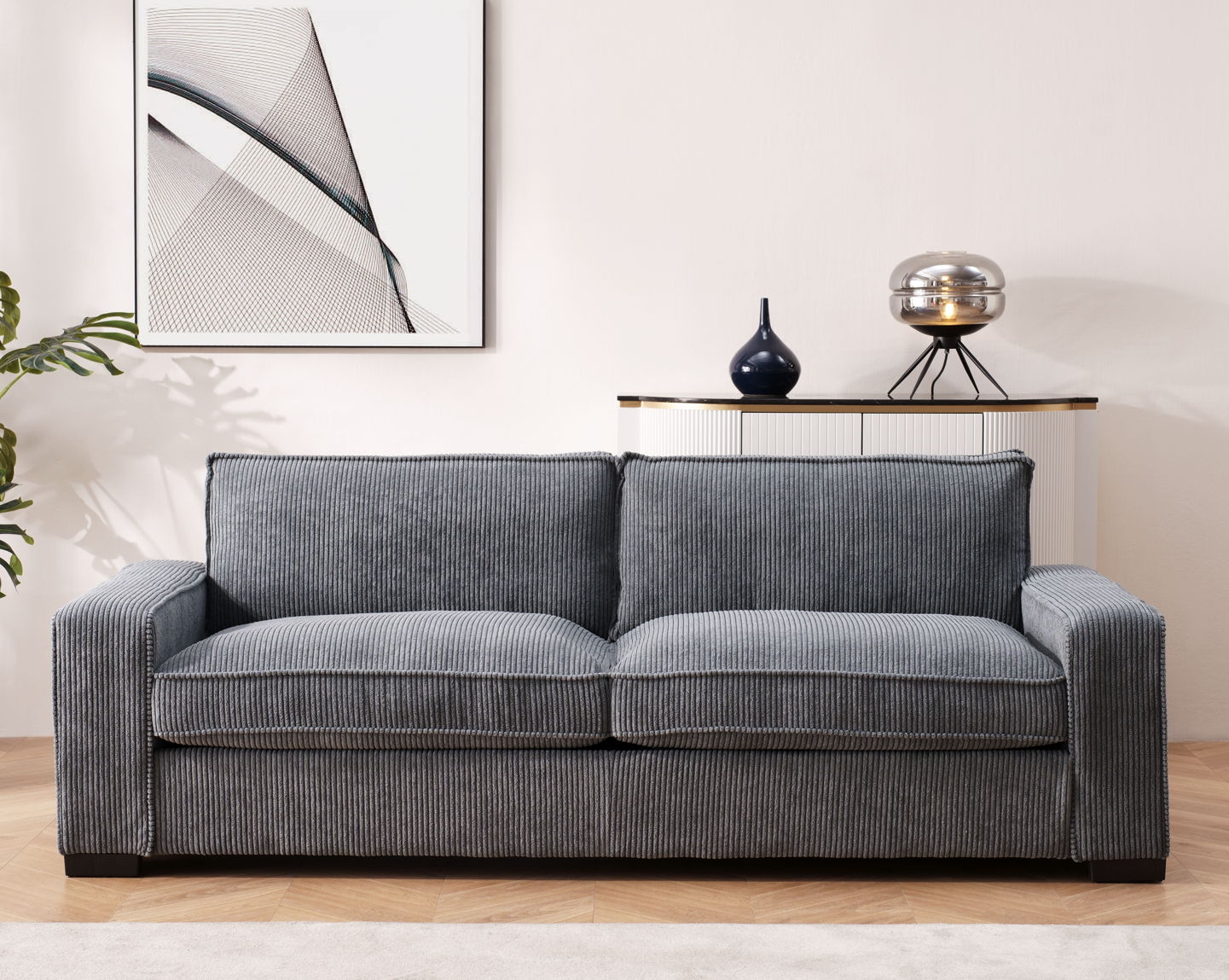 Luxe - Sofa With Sleek Design, Spacious and Comfortable 3 Seater Couch