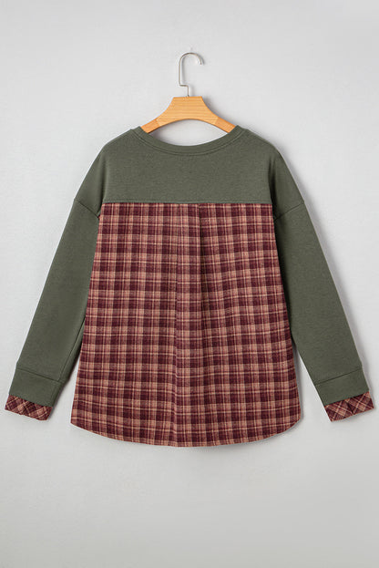 Threaded Pear Rosa Patchwork Drop Shoulder Sweatshirt