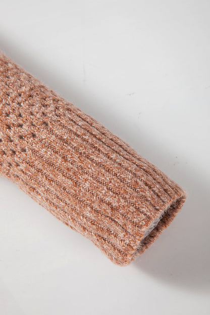 Threaded Pear Luciana Eyelet Drop Shoulder Sweater
