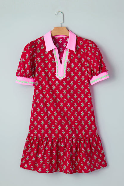 Threaded Pear Amina Bubble Sleeve Mini Dress