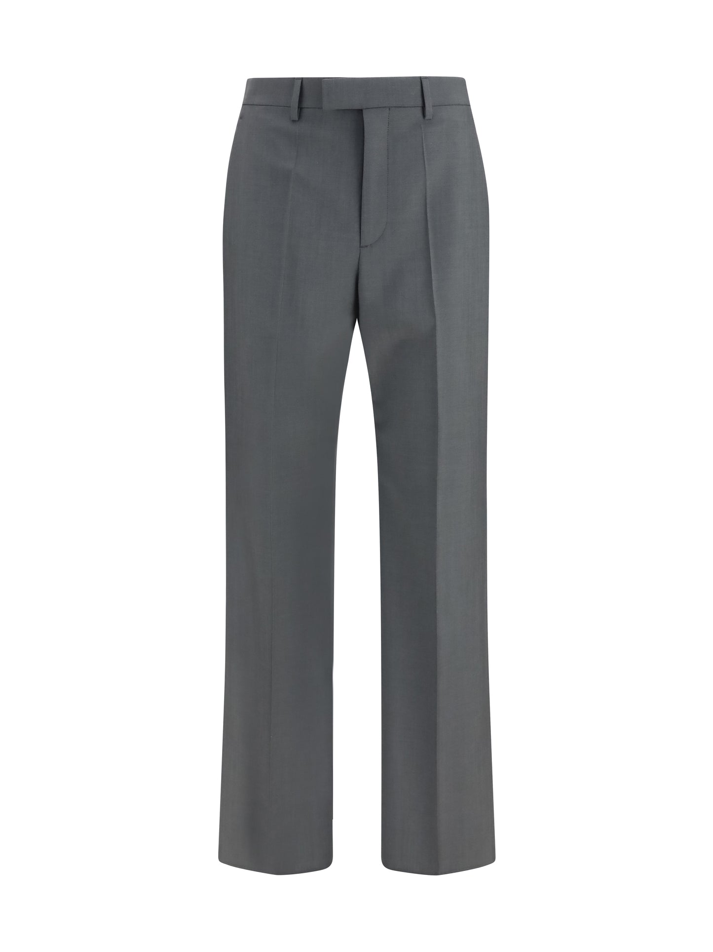 Tailored Wool-Mohair Pants Grey