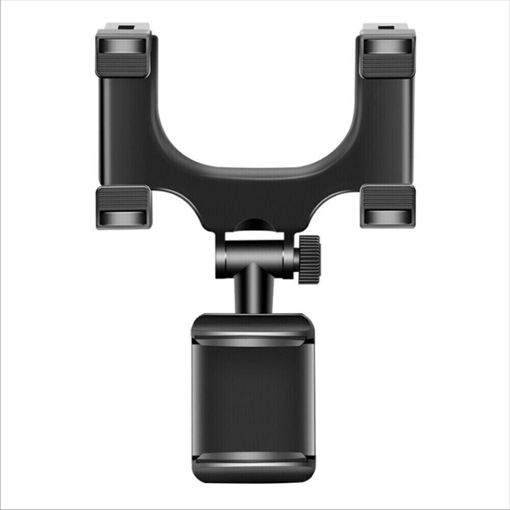 Prime Goods Universal 360 Rotation Car Rear View Mirror Mount Stand GPS Cell Phone Holder US - Black