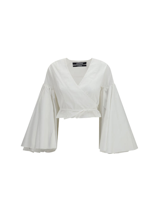 Wrap Top Paysan White