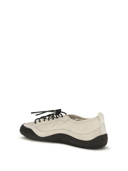 Sneakers Ivory Leather & Fabric