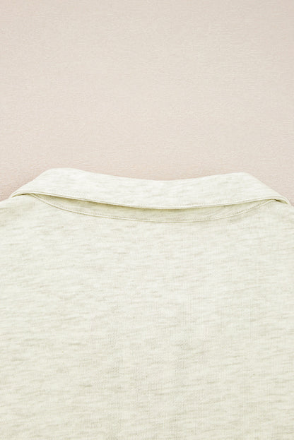 Threaded Pear Felitina Patchwork Zip Collar Pullover