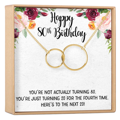 80th Birthday Gift Necklace