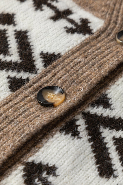 Threaded Pear Adelynn Geometric Pattern Front Sweater