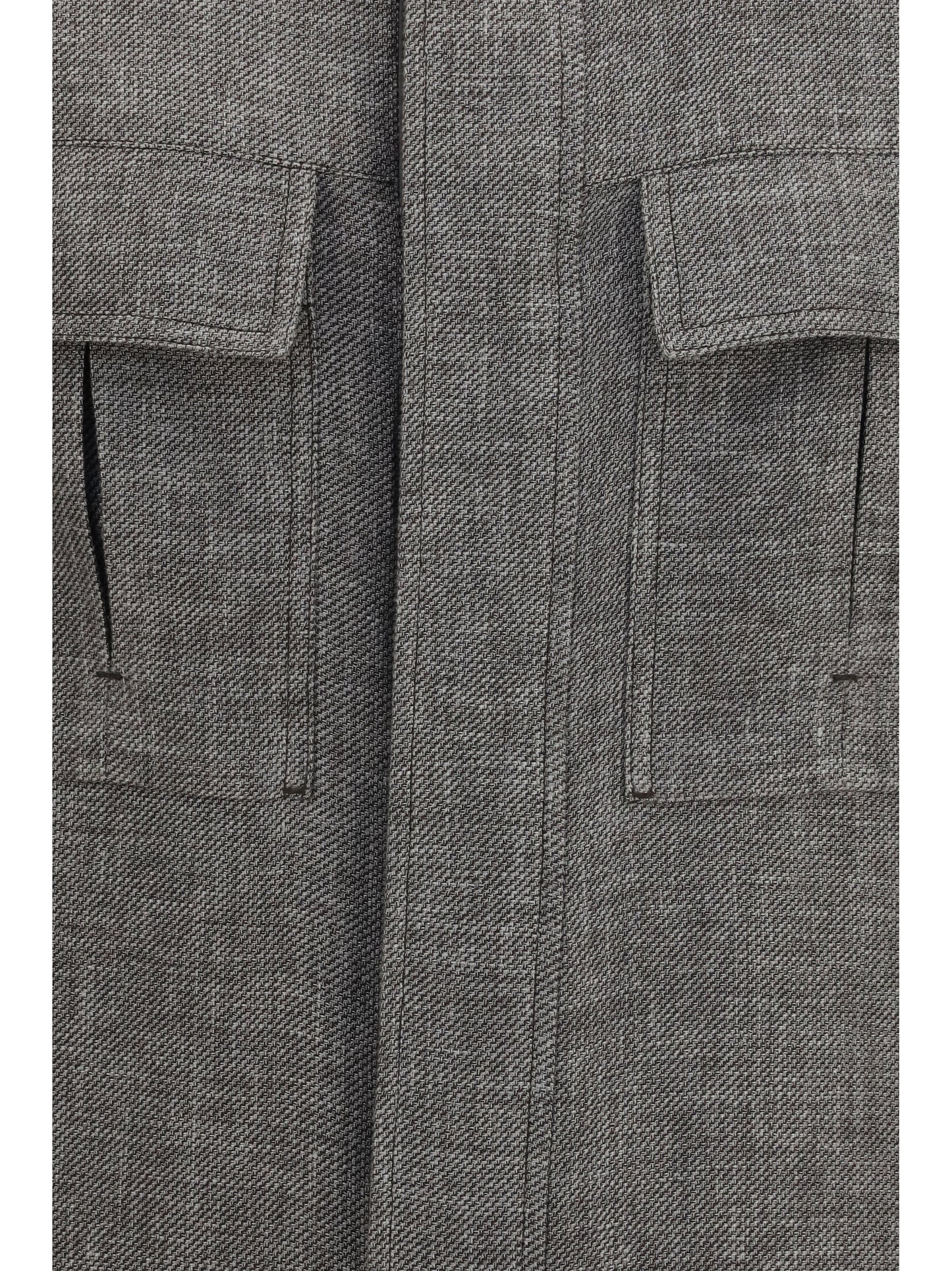 Shirt Jacket High-Collar Grey