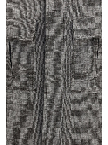 Shirt Jacket High-Collar Grey