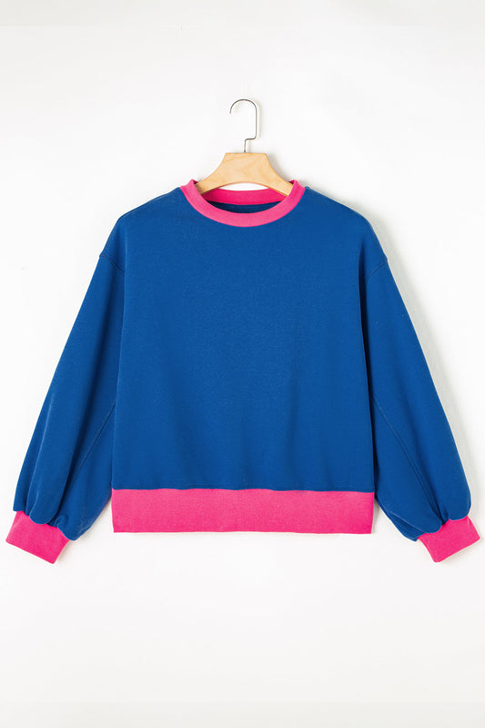 Threaded Pear Karilia Colorblock Bubble Sleeve Sweatshirt