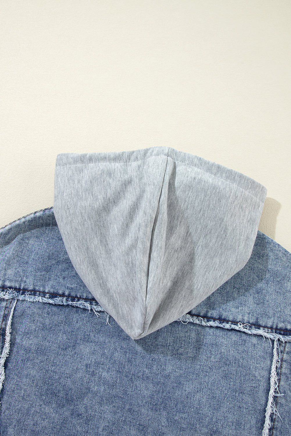 Threaded Pear Olivia Hooded Raw Hem Jacket
