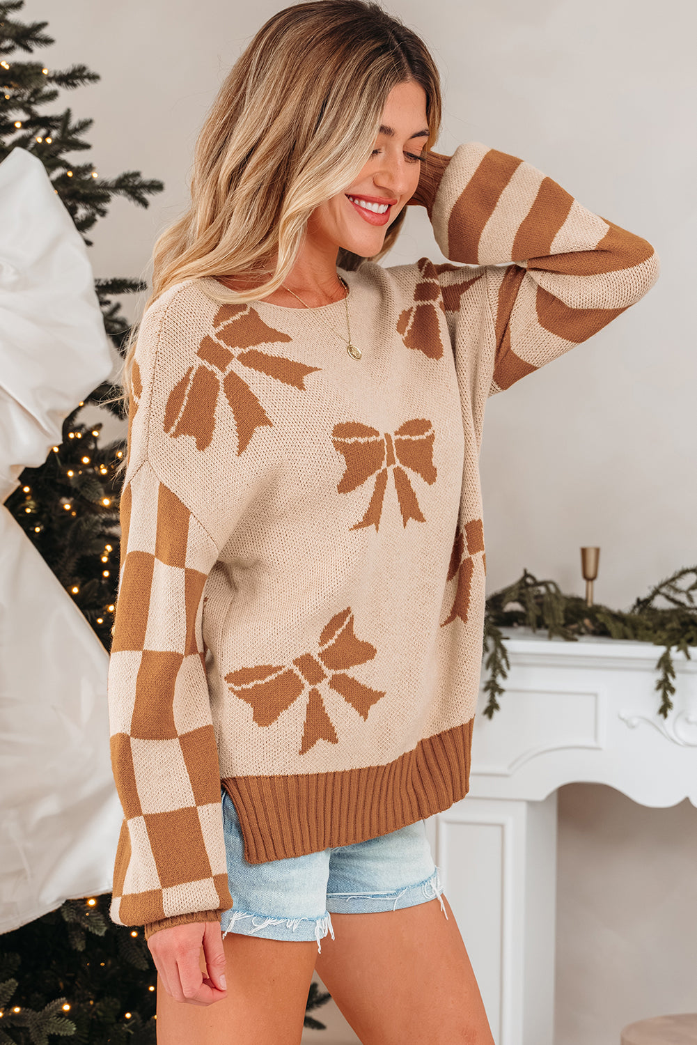 Threaded Pear Palie Sleeve Drop Shoulder Sweater