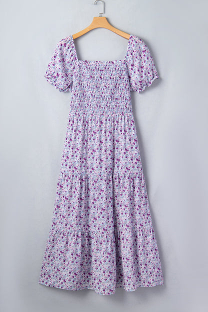 Kelsey Square Smocked Maxi PLUS Dress