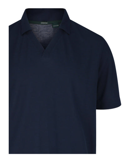 Slowear Zanone Open Collar Polo Shirt