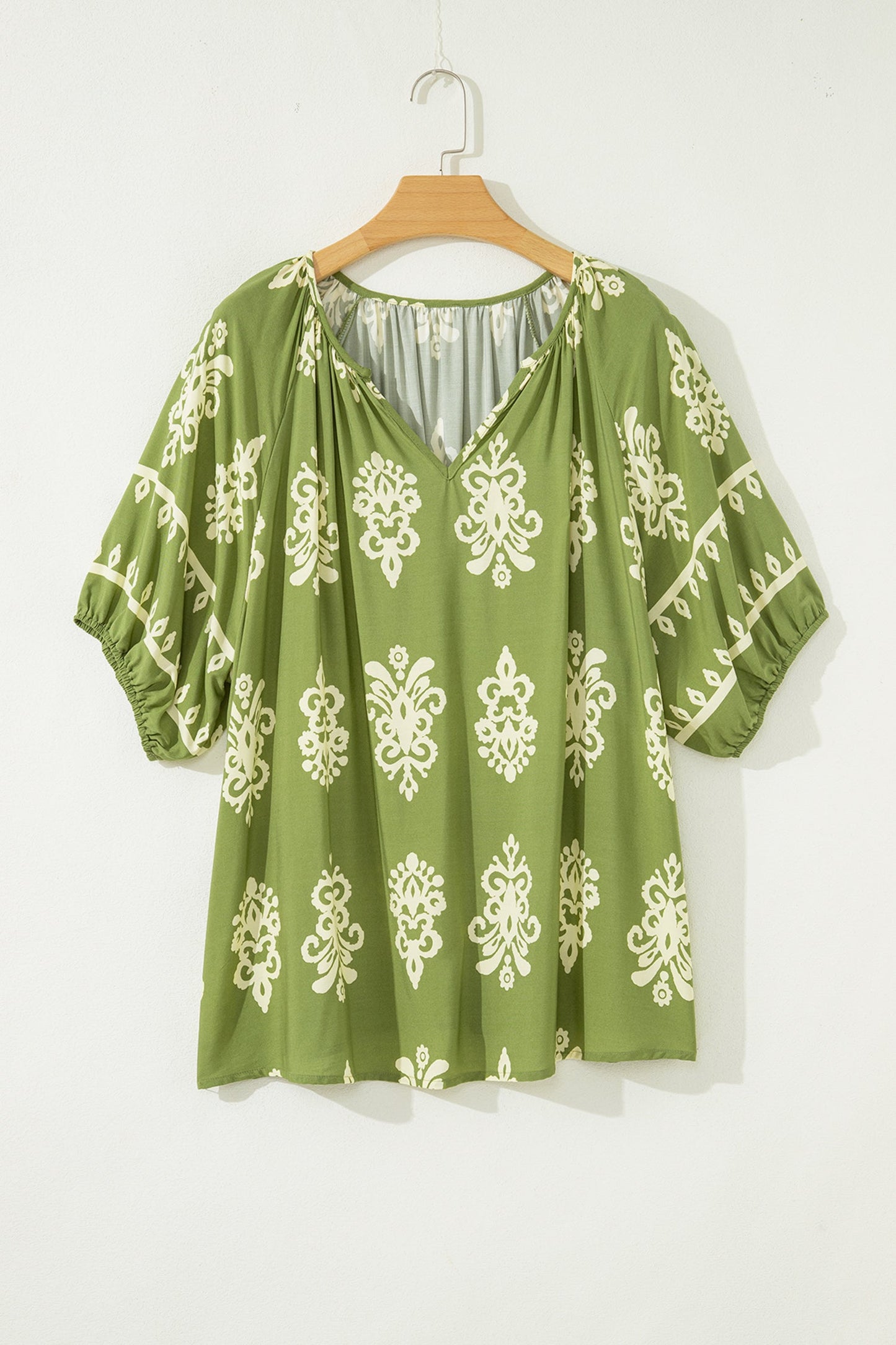 Threaded Pear Gabriella Floral Short Sleeve PLUS Top