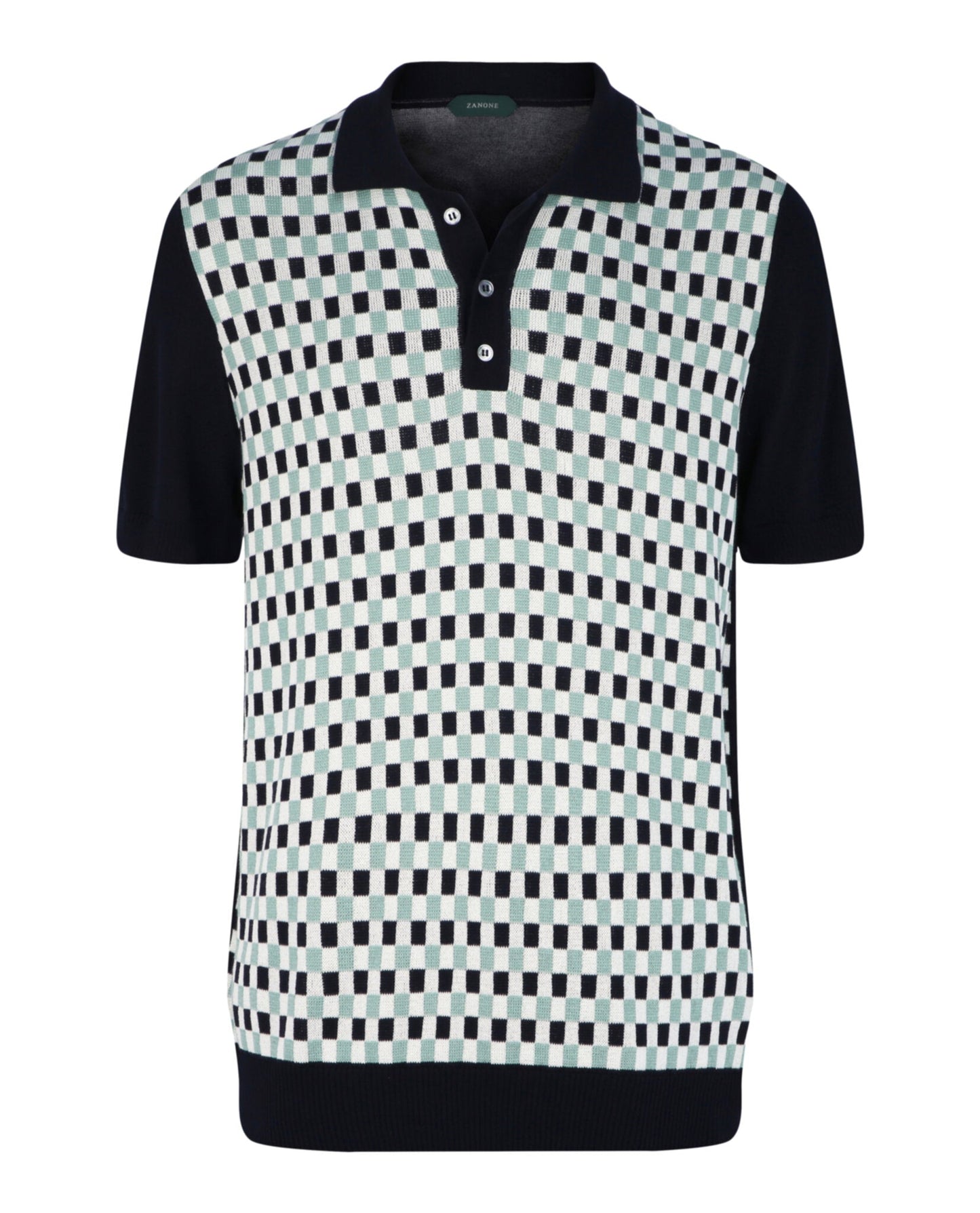 Slowear Zanone Slim-Fit Geometric Polo Shirt