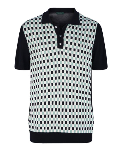 Slowear Zanone Slim-Fit Geometric Polo Shirt