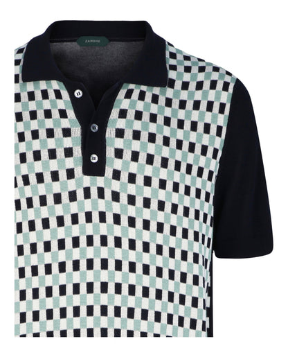 Slowear Zanone Slim-Fit Geometric Polo Shirt