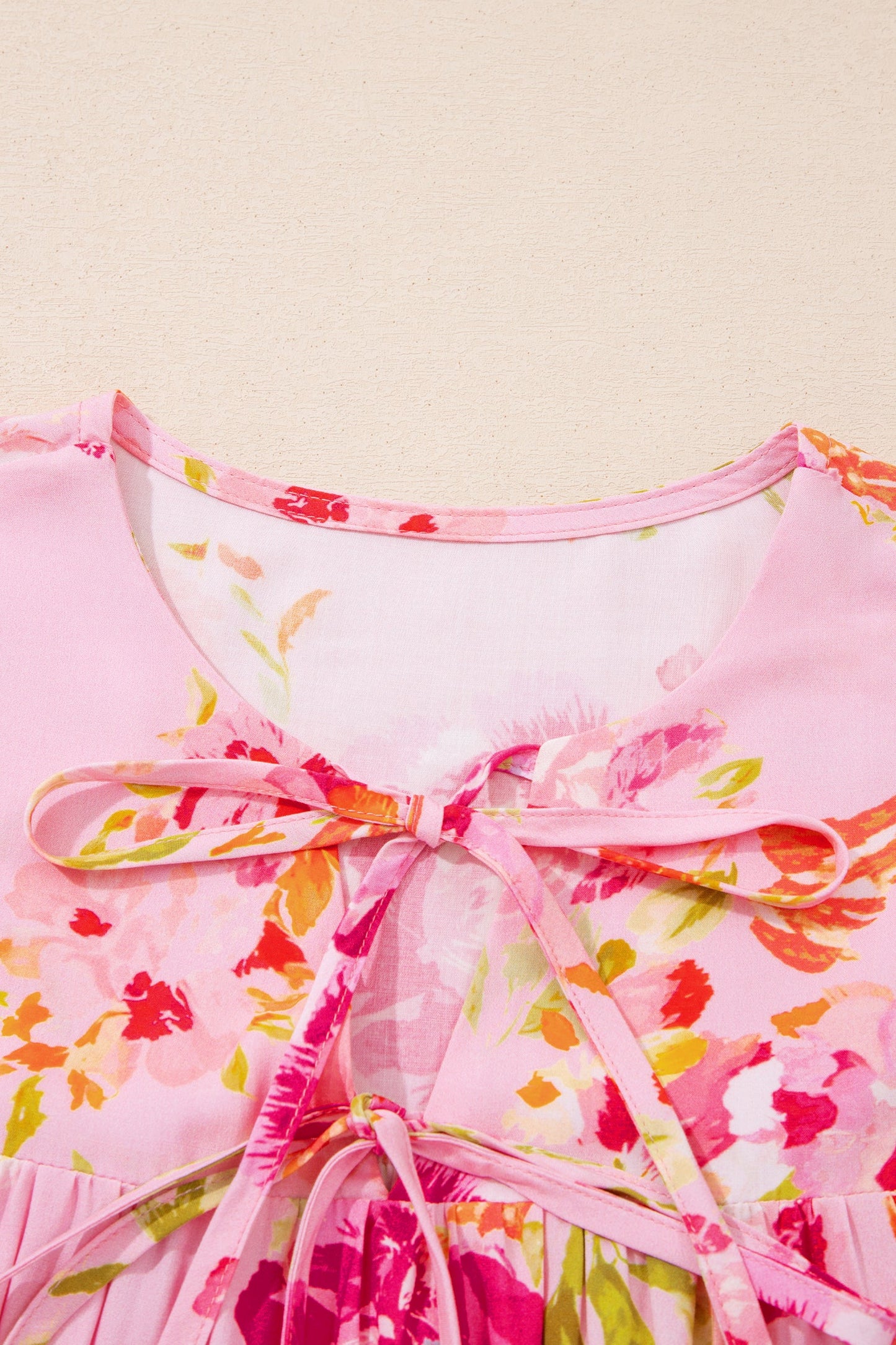Threaded Pear Nicole Puffy Half Sleeve Blouse