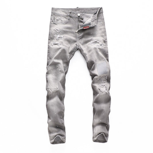 Grey Hong Kong Feng Shui Wash Slag Men's Jeans