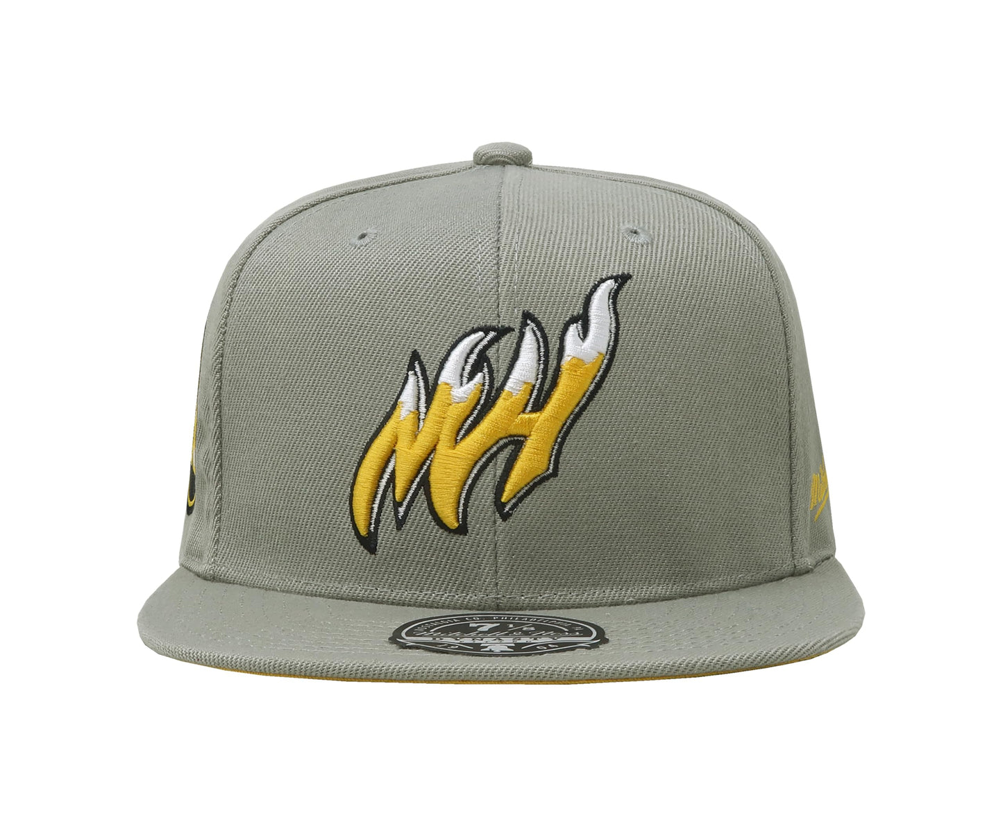 Men's Mitchell & Ness NBA Sunny Gray Fitted Hwc Heat