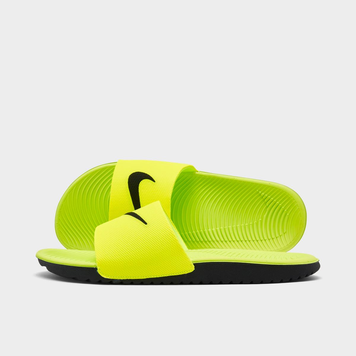 [819352-700] Grade School Nike Kawa Slides 'volt'