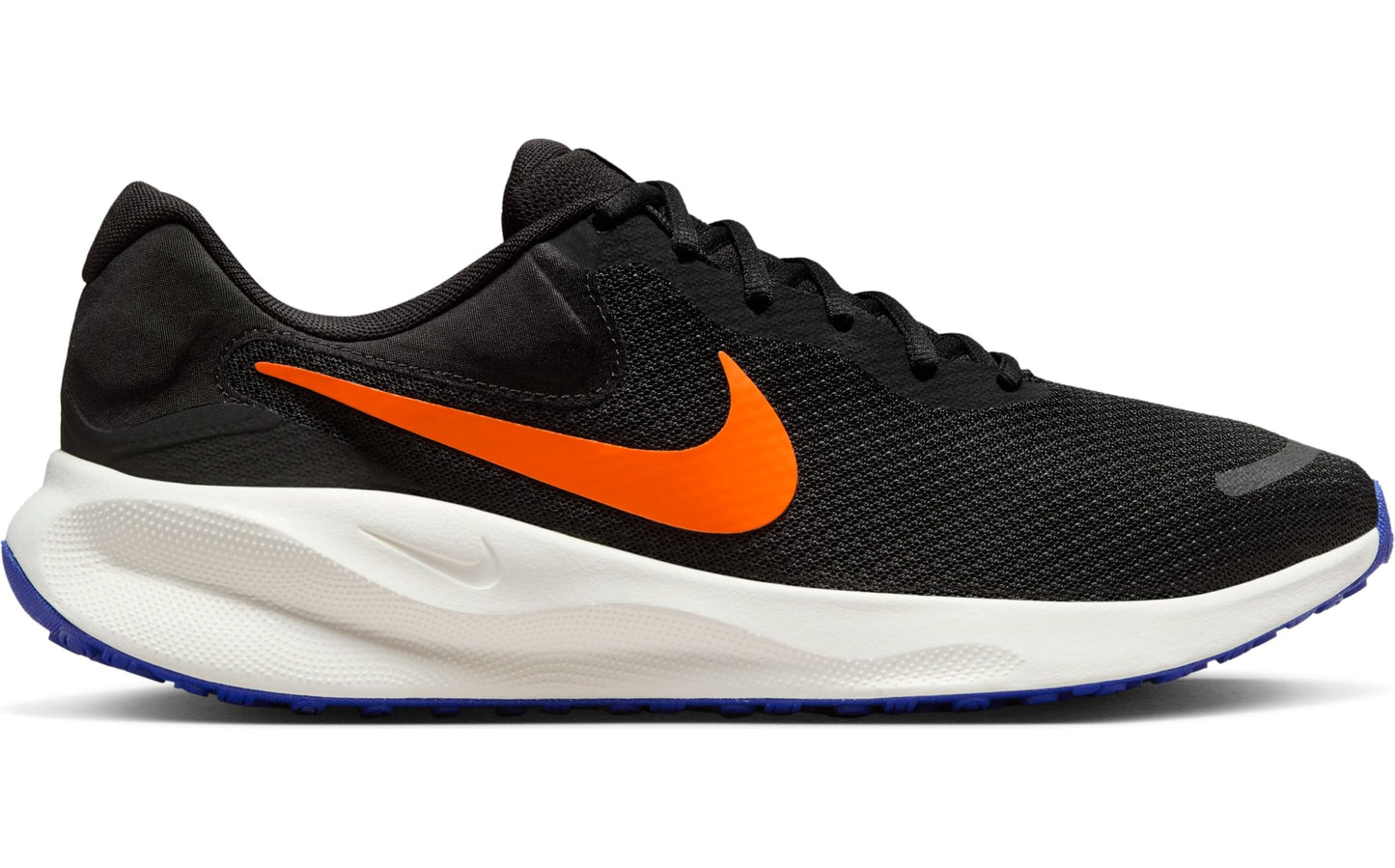 Nike Men's Revolution 7 'Black Astronomy Blue Sail Hyper Crimson' Sneakers