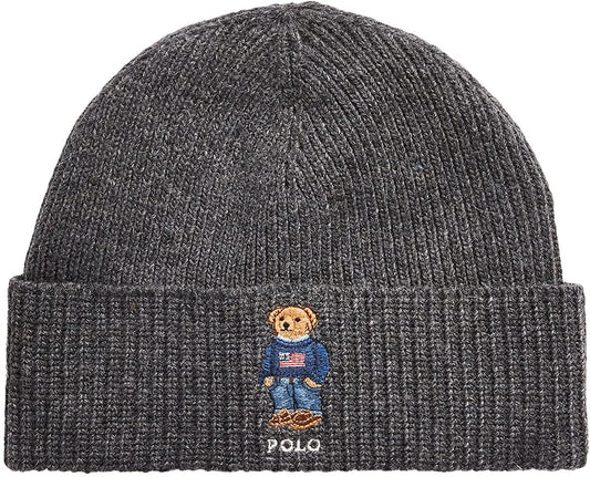 Polo Ralph Lauren Men's Solid Flag Bear Beanie Hats