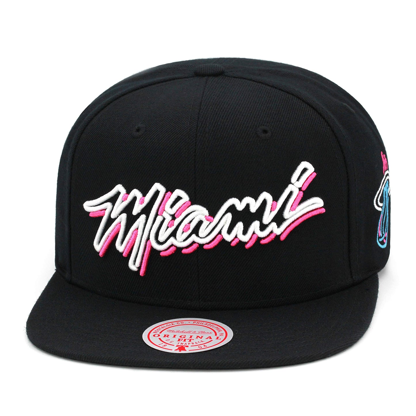 Mitchell & Ness Men's NBA Miami Heat Neon Vice Lights Snapback Snapback Caps