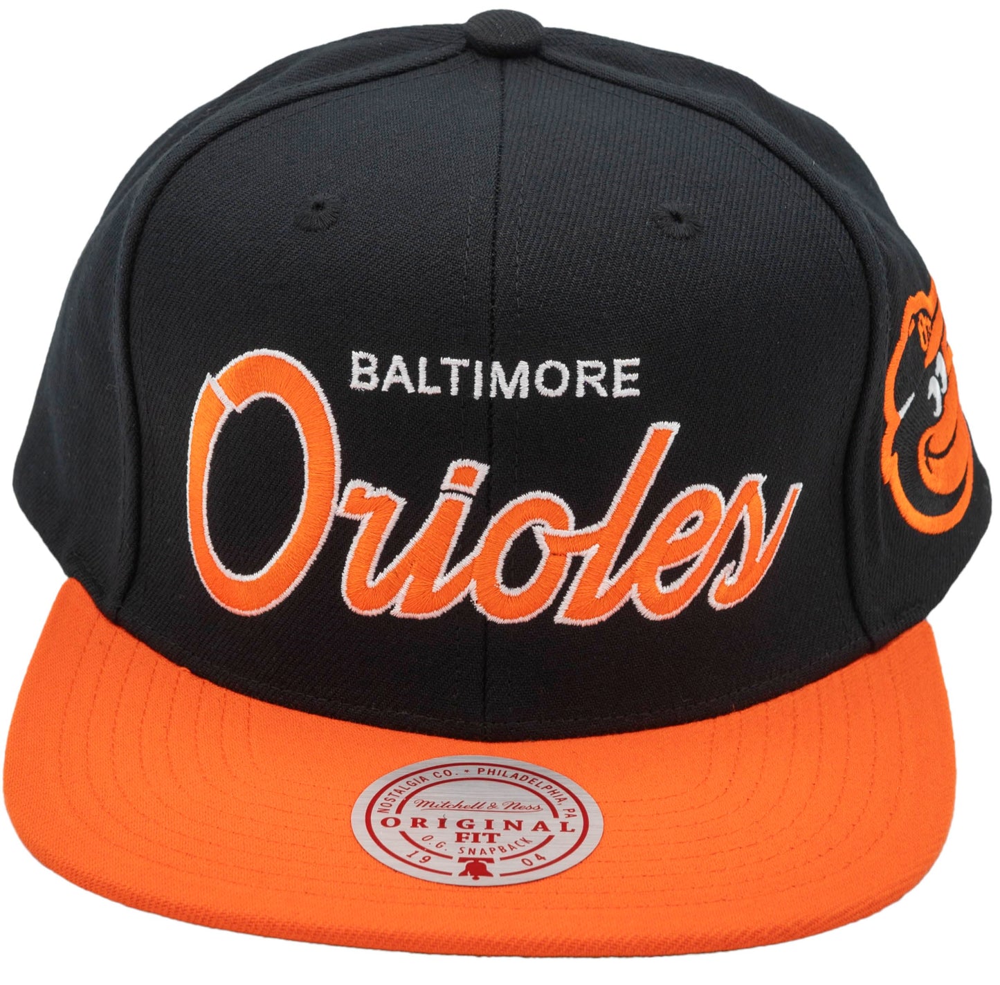 Men's Mitchell & Ness MLB Evergreen Script Snapback Orioles