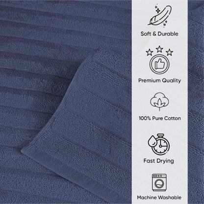 Classic Turkish Towels 100% Turkish Cotton Washcloths Set of 6, Absorbent & Quick Dry, Face Towels Wash Cloths for Hotel, Spa & Gym I 13"x13" - Classic Turkish Towels