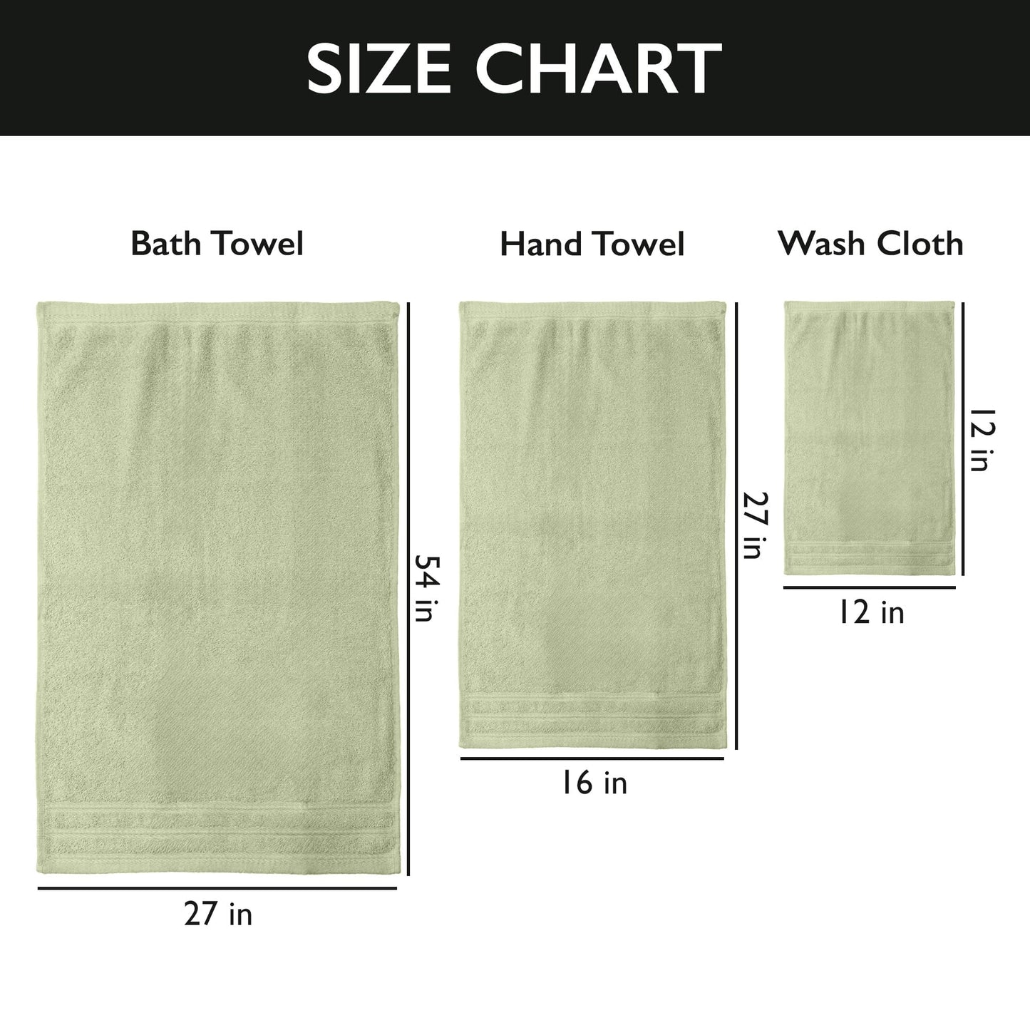 Luxury 6-Piece Shelly Towel Set - 100% Cotton Terry Cloth, 2 Bath Towels, 2 Hand Towels & 2 Washcloths, Soft, Quick Dry & High Absorbent - Classic Turkish Towels