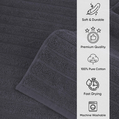 Classic Turkish Towels 100% Turkish Cotton Washcloths Set of 6, Absorbent & Quick Dry, Face Towels Wash Cloths for Hotel, Spa & Gym I 13"x13" - Classic Turkish Towels