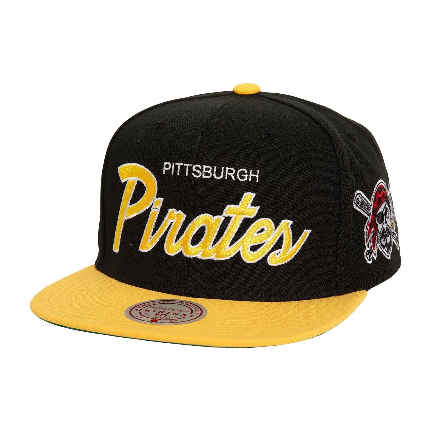 Mitchell & Ness Men's MLB Evergreen Script Snapback Pirates