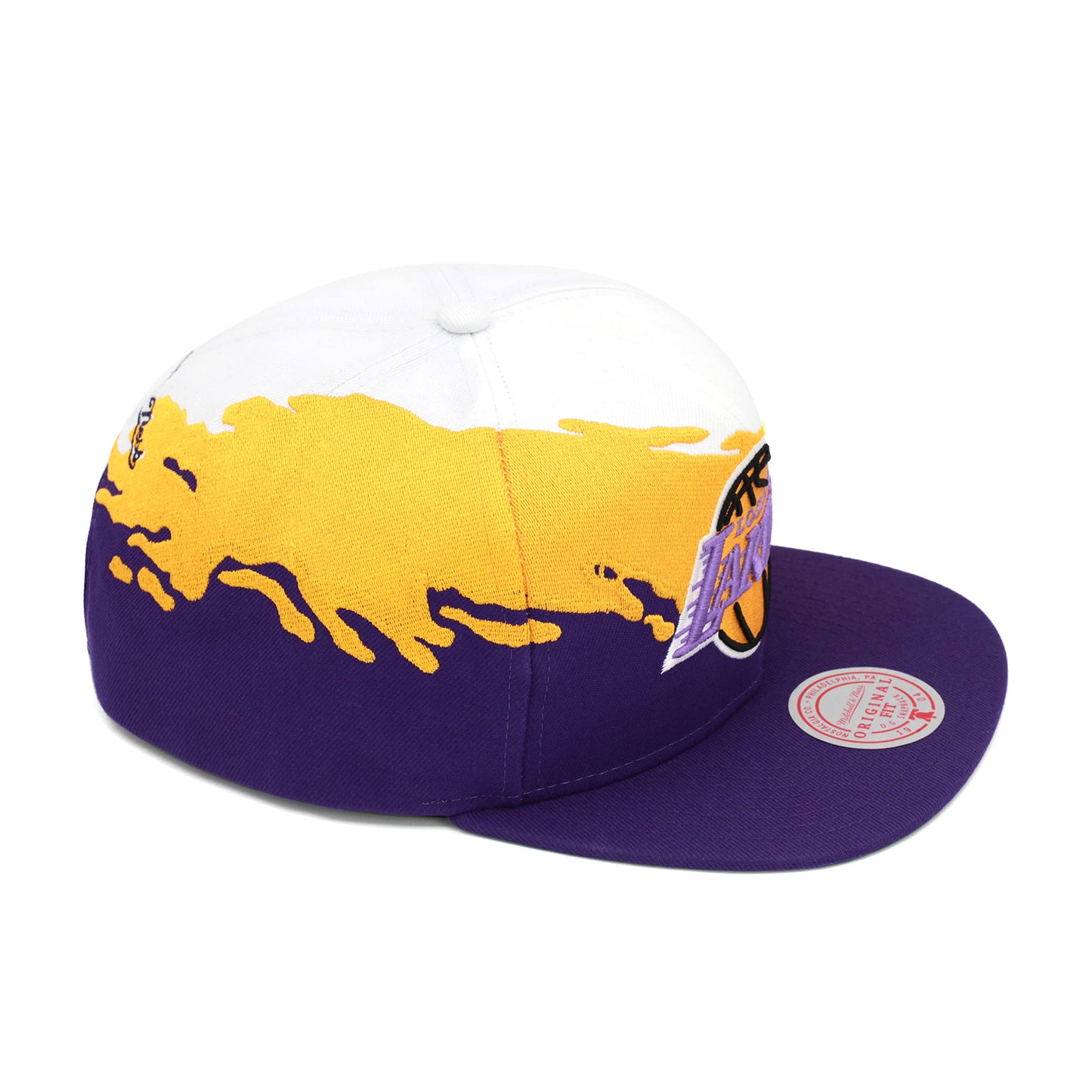 Men's Mitchell & Ness NBA Paintbrush Snapback Hwc Lakers - White-Purple