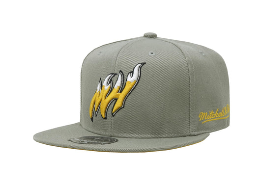 Men's Mitchell & Ness NBA Sunny Gray Fitted Hwc Heat