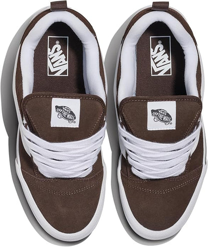 [vn0009qcnwh] Mens Vans Knu Skool - Brown/white