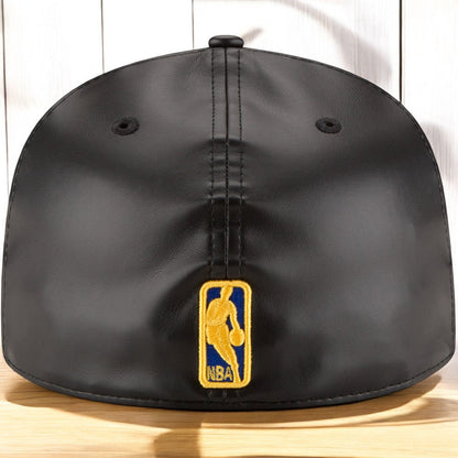 New Era Men's NBA 59Fifty Faux Leather Fitted Cap Golden State Warriors