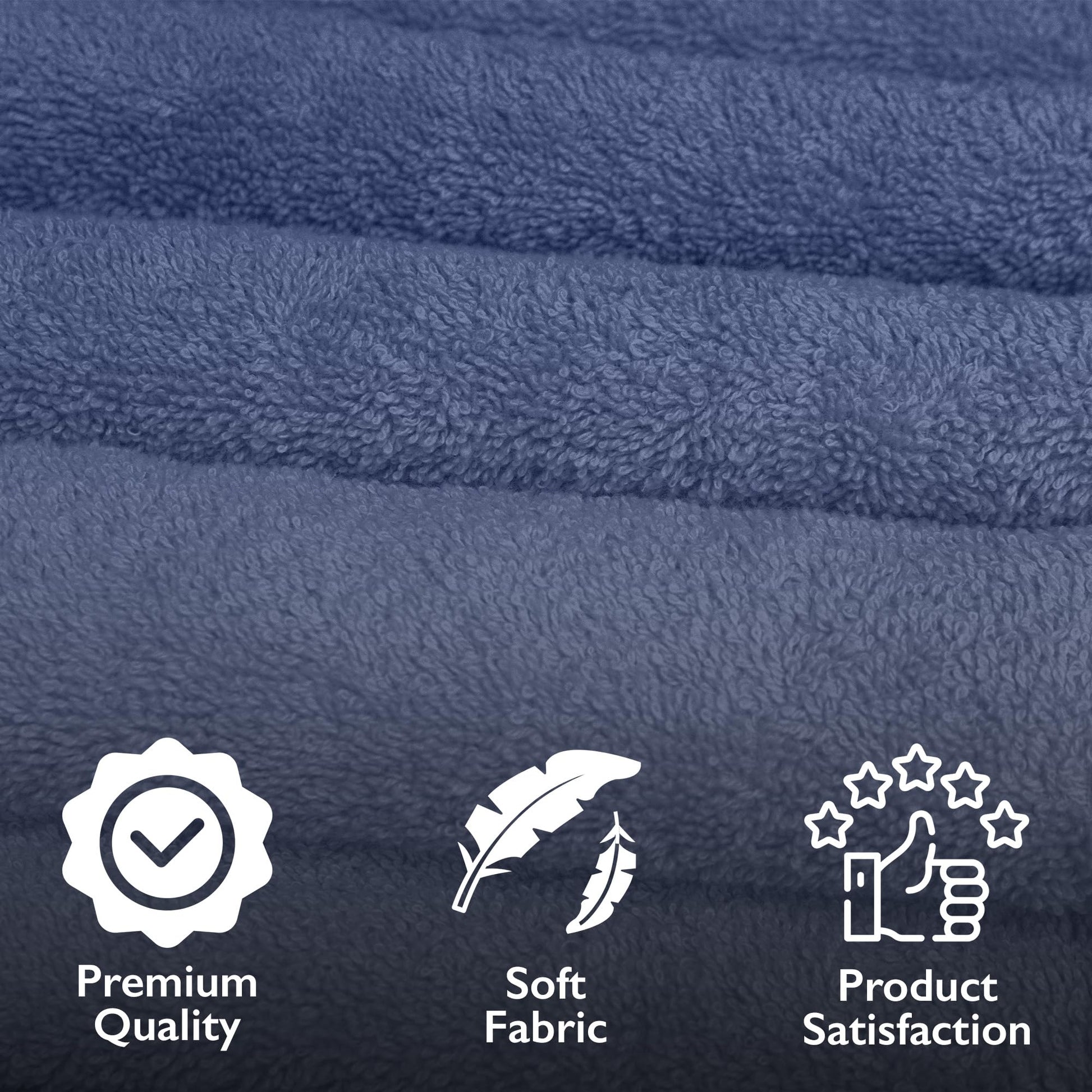 Luxury 6-Piece Shelly Towel Set - 100% Cotton Terry Cloth, 2 Bath Towels, 2 Hand Towels & 2 Washcloths, Soft, Quick Dry & High Absorbent - Classic Turkish Towels