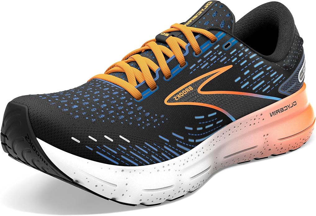 Brooks Men's Glycerin 20 - Black/Classic Blue/Orange Wide