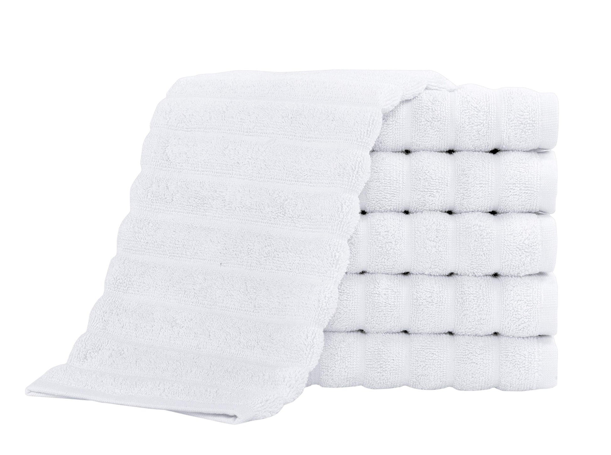 Classic Turkish Towels 100% Turkish Cotton Washcloths Set of 6, Absorbent & Quick Dry, Face Towels Wash Cloths for Hotel, Spa & Gym I 13"x13" - Classic Turkish Towels