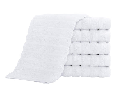 Classic Turkish Towels 100% Turkish Cotton Washcloths Set of 6, Absorbent & Quick Dry, Face Towels Wash Cloths for Hotel, Spa & Gym I 13"x13" - Classic Turkish Towels