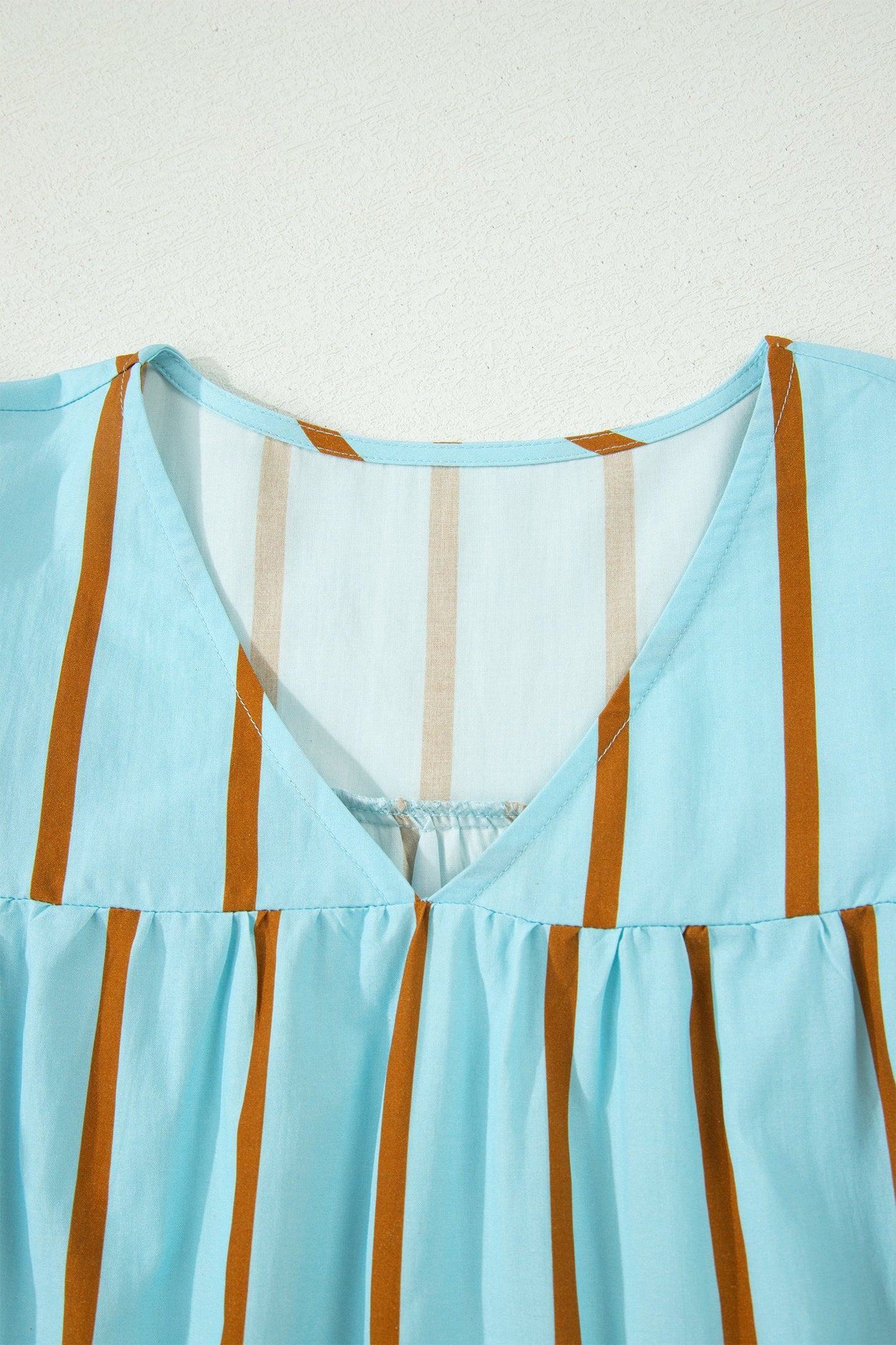 Threaded Pear Malaysia Ruffled Short Sleeve Blouse