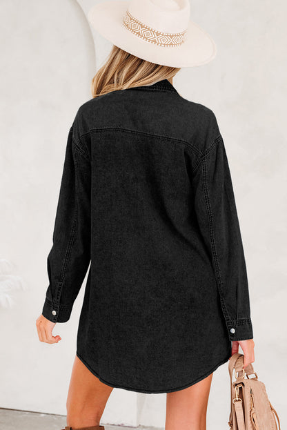 Threaded Pear Takina Raw Hem Loose Shirt