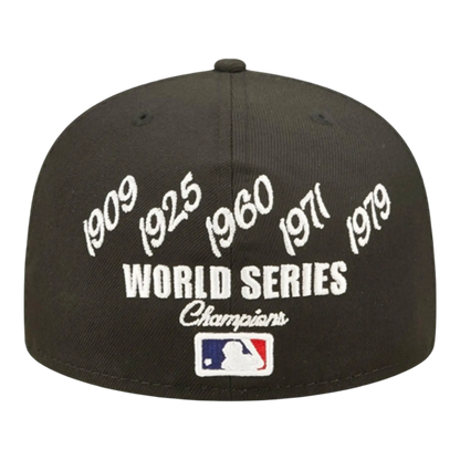 New Era Crown Champs WS 59Fifty Pittsburgh Pirates Men Fitted Hat Black