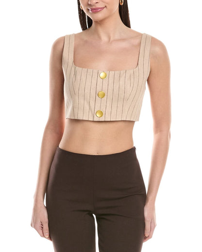 TAN/BROWN PINSTRIPE-