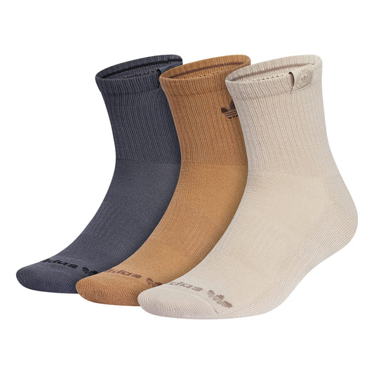adidas Trefoil Mid Crew Socks-Brown