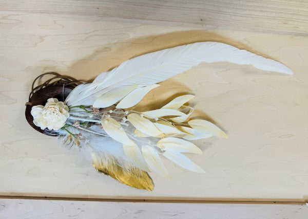 Boho Western Wedding Floral Bridsmaid Hat Bone