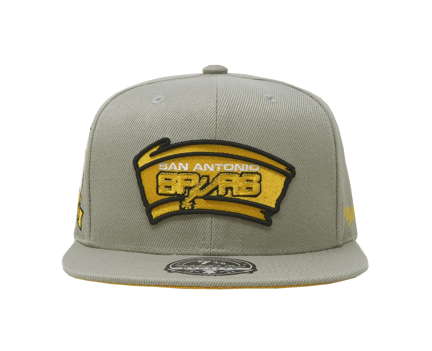 Men's Mitchell & Ness NBA Sunny Gray Fitted Hwc Spurs