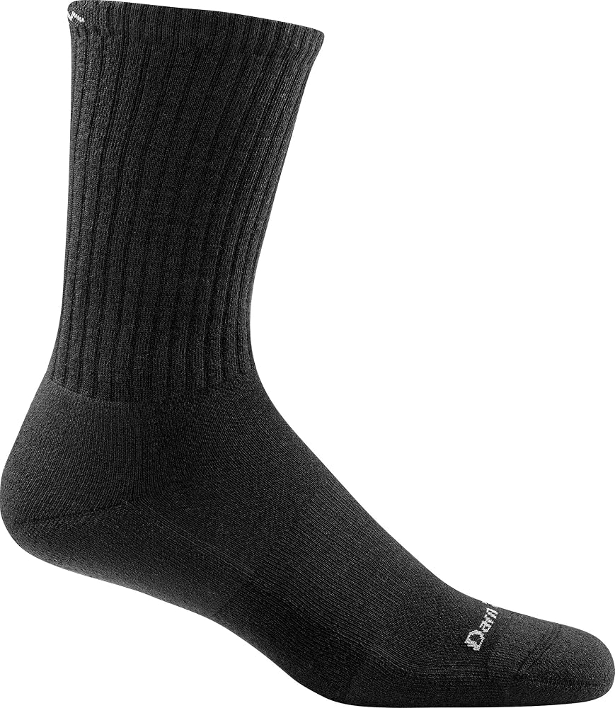 Darn Tough The Standard Crew Lightweight Cushion Lifestyle Mens Socks — Black